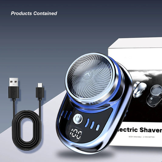 Mini electric shaver with USB charging.