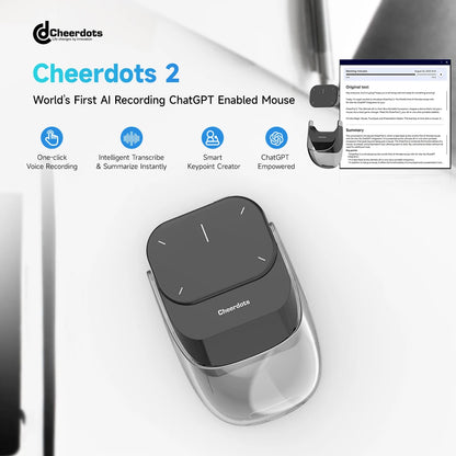 Cheerdots Mouse with AI Voice, Wireless Bluetooth Laser Pointer and Recording