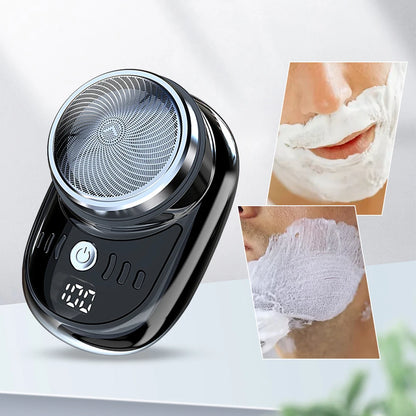 Mini electric shaver with USB charging.