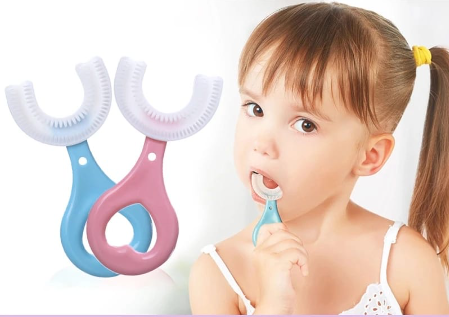 360° U-shaped soft toothbrush for kids